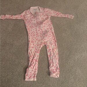 Kyte Baby Pink Leopard Footless Onesie